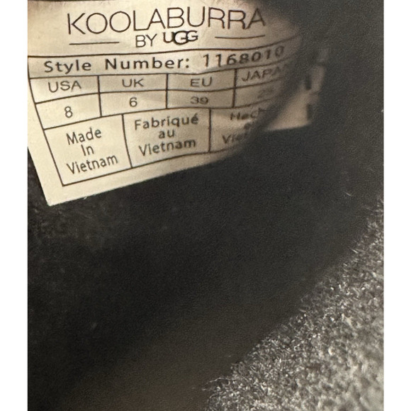 Koolaburra by UGG Koola Mini Hybrid Waterproof Black Suede Boots Womens 8 New - Picture 10 of 12